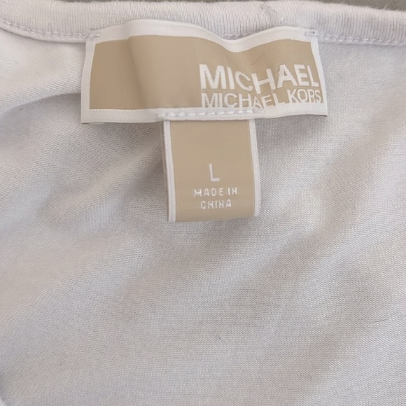 MICHAEL KORS Tank Top Cotton Ruching, Size L - Picture 7 of 7
